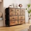 Dresser for Bedroom,10 Drawers Fabric Storage Drawer,Dressers&Chest of Drawers with Side Pockets,Hooks,Wood Tabletop for Closet,Living Room, Hallway - 4 of 4