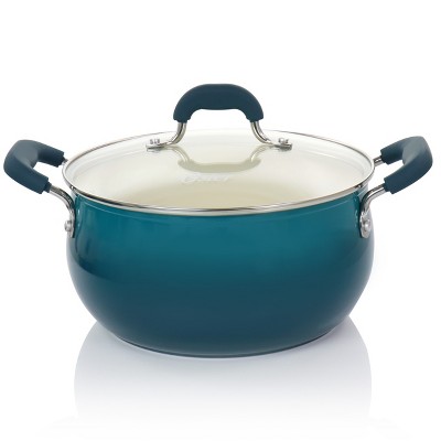 Teal 8-Piece Nonstick Aluminum Cookware Set with Ceramic Interior