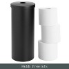 mDesign 3-Roll Steel Toilet Paper Storage Holder with Lid Matte Black (25975) - 3 of 4