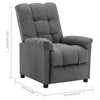 vidaXL Recliner Chair Leisure Cozy Recliner for Home Theater Cinema Fabric - 4 of 4