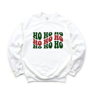 Simply Sage Market Women's Graphic Sweatshirt Ho Ho Ho Wavy Puff Print - 1 of 4