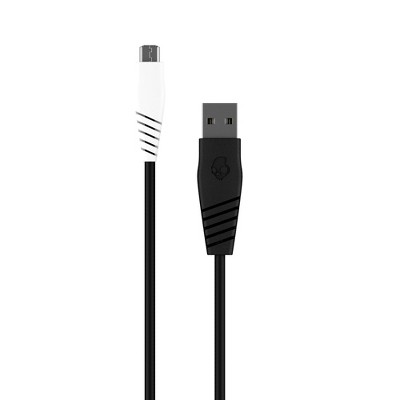 Skullcandy Line Charging Cable w/ USB-A to Micro USB Connector - Black/White