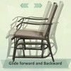 Resenkos Swing Glider Chair,  Outdoor Chair,3 Piece Outdoor Glider Chair with Coffee Table Bistro Set, 2 Patio Rocking Swing Chairs,  Mixed Brown - 4 of 4