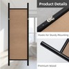 SpassWay Solid Wood Full Length Mirror Accent Wall Mirror Novelty Cheval Mirror Black/Brown/Walnut/Natural Wood - 4 of 4