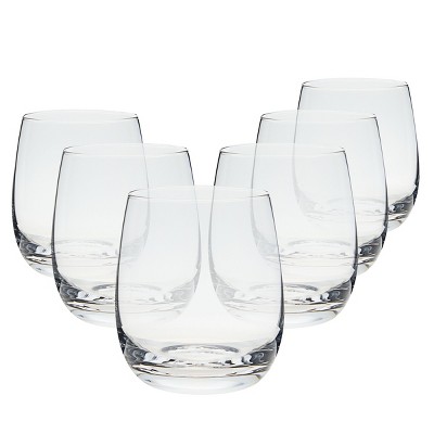 Juvale Set of 6 Whiskey Glasses, 12oz Double Old Fashioned Glasses for Scotch, Bourbon, Liquor and Cocktails