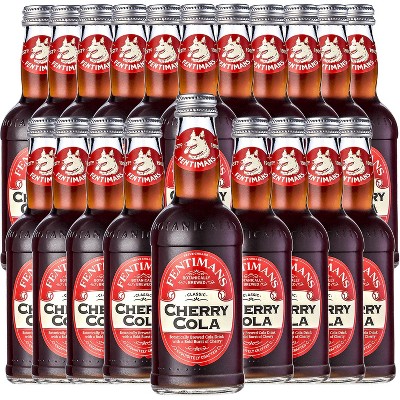 Fentimans Botanically Brewed Cherry Cola Sparkling Soda, 20 Pack, 9.3 fl oz Bottles – Premium Craft Soda/Mixer for Cocktails & Refreshing Drinks