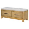 Whisen Modern Shoe Bench with Removable Cushion, Entryway Bench with Hidden Storage - 3 of 4