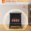 TOBILE Fireplace Stove, 18"Freestanding Fireplace Heater with Realistic Flame, Overheating Protection, Portable, 750W/1500W, Black - 3 of 4