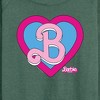 Women's - Barbie - Heart Crest Lightweight French Terry Wide Neck Long Sleeve Shirt - 2 of 4