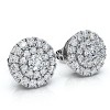 Pompeii3 5/8Ct Double Halo Women's Diamond Earrings 14k Gold Lab Created - 3 of 4