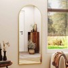 56 Inch Arched Full Length Mirror with Aluminum Alloy Frame Gold Standing Wall Mounted Floor Mirror Large Dressing Mirror - 3 of 4