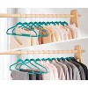 HOUSE DAY 17.5 Inch Silver Hook Velvet Hangers - 2 of 4