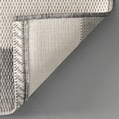 Beige Stripe Easy-Care Synthetic 2' x 8' Runner Rug