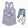 Simply Sage Market Women's Stacked 4th Of July Smiley Faces Racerback Tank - 2 of 2