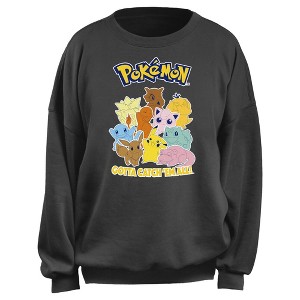 Junior's Pokemon Gotta Catch 'Em All Group Portrait Sweatshirt - 1 of 2