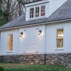 C Cattleya 1-Light Matte Black Dusk to Dawn Outdoor Wall Lights with Tempered Glass Panes (2-Pack) - 4 of 4
