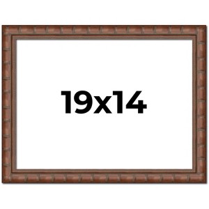 PosterPalooza | 19x14 Modern Bamboo Picture Frame, UV Acrylic, 5 Finishes - 1 of 4