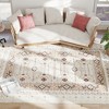 HOMCOM Machine Washable Area Rug 8x10, Non-Slip Boho Flannel Print Floor Cover Foldable Carpet for Living Room, Bedroom, Dining Room, Brown - 4 of 4