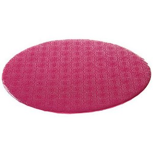 W PACKAGING WPWDW10P 10" Pink Double Wall Wrap Around/Fold Over Cake Pad, 1/4" Thick, W/Hand Wrapped Coated Embossed Foil Paper (Pack of 50) - 1 of 1