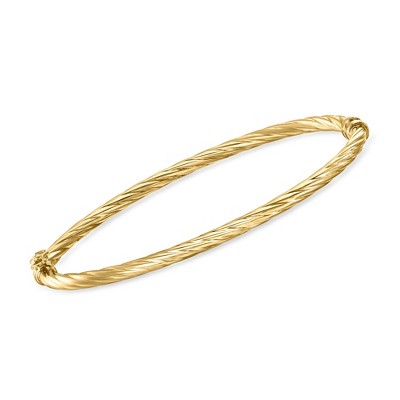Ross-Simons Italian 14kt Yellow Gold Twisted Bangle Bracelet