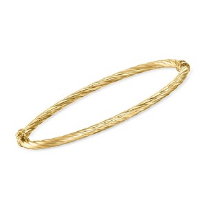 Ross-Simons Italian 14kt Yellow Gold Twisted Bangle Bracelet - 1 of 3