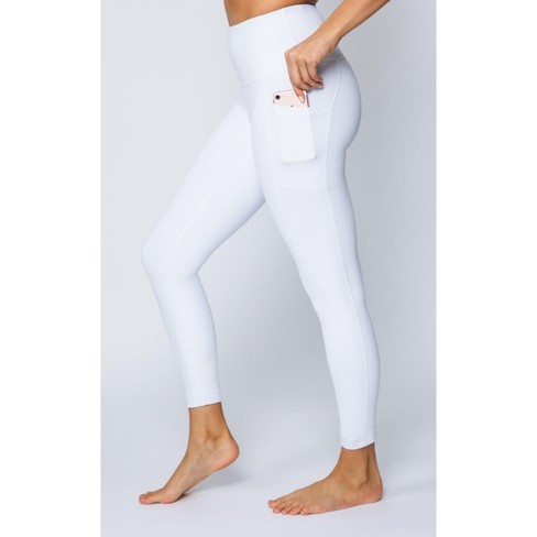 Yogalicious - Women's High Waist Side Pocket 7/8 Ankle Legging - White -  Small : Target