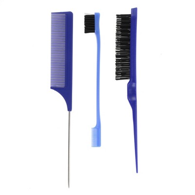 Unique Bargains Unique Bargain Durable Portable Rat Tail Comb 3 Pcs