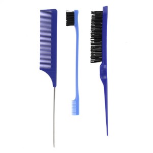 Unique Bargains Unique Bargain Durable Portable Rat Tail Comb 3 Pcs - 1 of 3