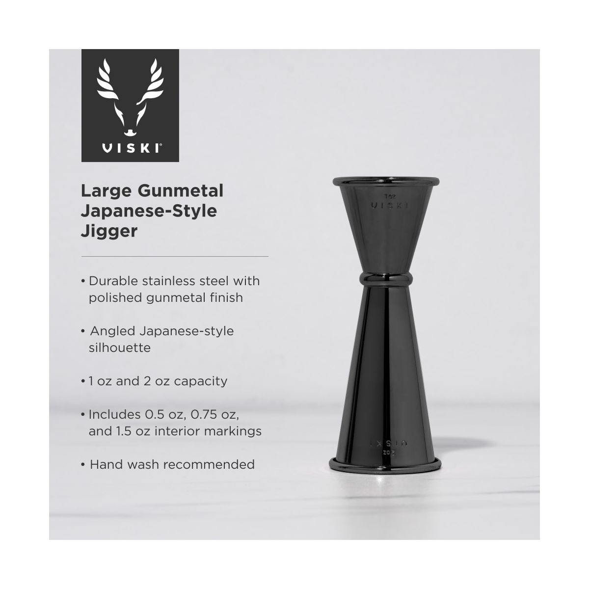 Large Stainless Steel Jigger by Viski - thumbnail 2