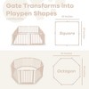 Baby Playpen & Baby Gate for Toddler and Babies, Foldable Wooden Large Shape Playpen with Locking Gate by Comfy Cubs - 4 of 4