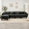 AENKYO Boucle Sectional Sofa with Shell Armrests & Ottoman - Modular Sectional Sofa, 4-Seat Deep Seat Sofa for Living Room & Bedroom, Easy Assembly - 4 of 4