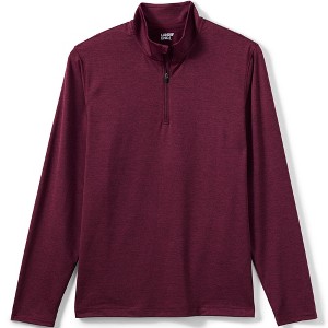 Lands' End Unisex Rapid Dry Space Dye Quarter Zip Pullover Shirt - 1 of 2
