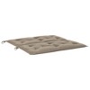 vidaXL Indoor/Outdoor Bench Cushions 2 pcs, Non-slip, Water-Repellent, Taupe 39.4"x19.7"x2.8" - 4 of 4
