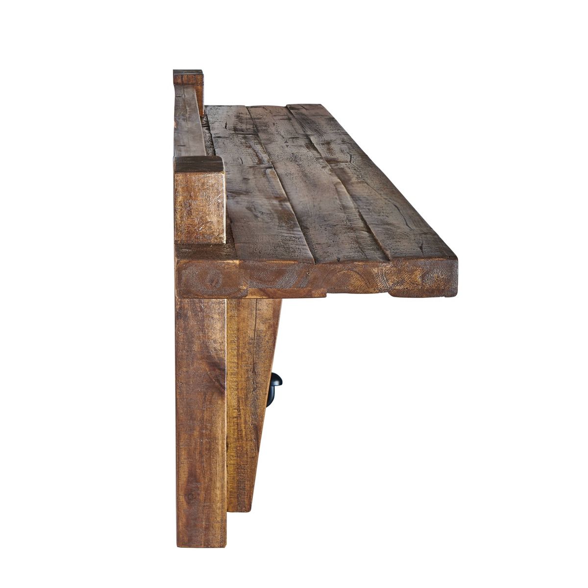 Durango Industrial Wood Coat Hook Shelf and Bench Set Dark Brown - Alaterre: Rustic Hall Tree, Mudroom Storage - thumbnail 10