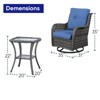 Buenhomino Patio Furniture Sets, 3 Pieces Wicker Outdoor Furniture - 360 Degree Swivel Rocking Chairs and Rattan Side Table for Garden,Porch,Backyard - 2 of 4