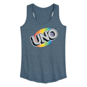 Women's - UNO - Uno Rainbow Graphic Racerback Tank - 1 of 4