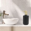 Unique Bargains Durable Cylinder Twill Lines Soap Dispenser 1 Pc - 2 of 4