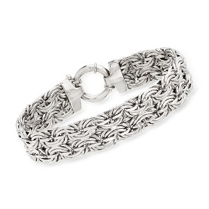Ross-Simons Sterling Silver Wide Byzantine Bracelet - 1 of 3