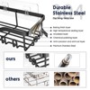 Aoibox Shower Caddy Organizer 7-Pack, Stainless Steel Bathroom Shelves, Large Capacity No-Drill Storage with Soap Dish & Toothbrush Holder, 24 Hooks - 3 of 4