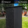 Gulches Metal garden sheds 4ftx6ft outdoor storage sheds ,Tool Shed with All-Weather Design, black - 4 of 4
