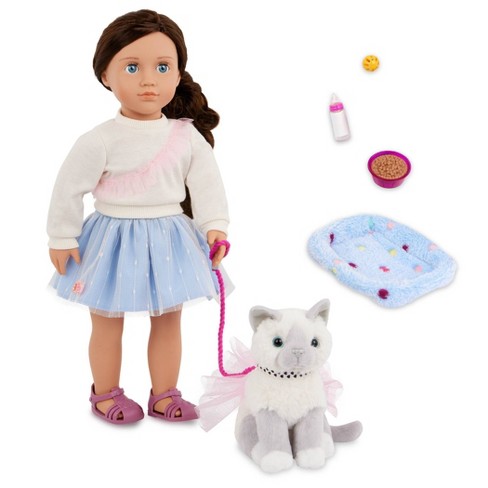 Our Generation Mindy & Pepper 18'' Doll & Pet Kitten Set