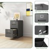 NicBex Narrow File Cabinet with Lock,Office Cabinet with Grooved Handles,Modern Storage Cabinet,Filing Cabinet for Home Office - 4 of 4