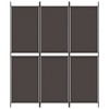 vidaXL 3-Panel Room Divider Brown 59.1"x70.9" Fabric - 3 of 4