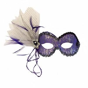 Unique Design I.E. Inc. Vintage - Purple Lace Adult Costume Mask - 1 of 4