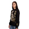 One Piece Luffy Icons Gold Foil Print Women’s Black Crew Neck Long Sleeve Fleece Sweatshirt - 3 of 4