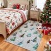 Christmas Area Rug, Washable Non Slip Holiday Carpet with Xmas Tree Pattern, Low Pile Accent Rug for Living Room Bedroom - 2 of 4