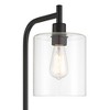 360 Lighting Karis Farmhouse Rustic 62 1/2" Tall Standing Floor Lamps Set of 2 Lights Downbridge Edison Foot Switch Metal Matte Black Glass Shade - 3 of 4