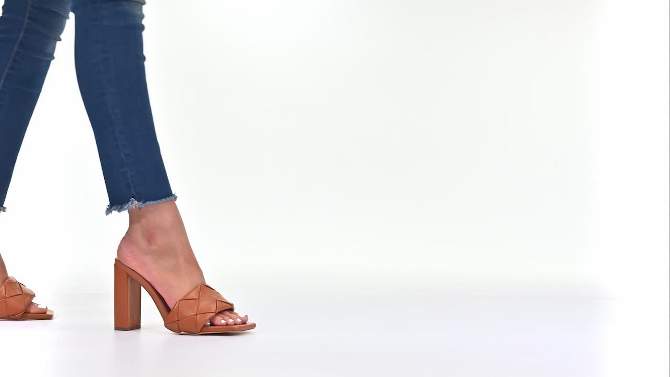 Journee Collection Womens Maysie Tru Comfort Foam Open Square Toe Block Heel Sandals, 2 of 11, play video