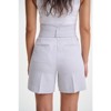 Lafidi Women’s Libbi Hi-Rise Paperbag Shorts with Self Sash Belt and Side & Welt Pockets for a Flowy Yet Tailored Look - 4 of 4