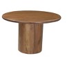HomeRoots 48" Brown Solid Wood Pedestal Base Round Top Dining Table - 4 of 4